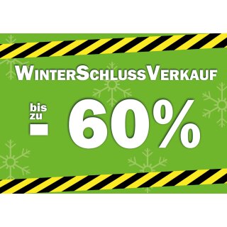 Poster Plakat Winterschlussverkauf - WSV 60 Prozent Quer