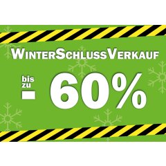 Poster Plakat Winterschlussverkauf - WSV 60 Prozent Quer