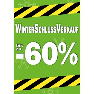 Poster Plakat Winterschlussverkauf - WSV 60 Prozent