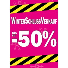 Poster Plakat Winterschlussverkauf - WSV 50 Prozent