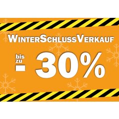 Poster Plakat Winterschlussverkauf - WSV 30 Prozent Quer