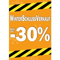 Poster Plakat Winterschlussverkauf - WSV 30 Prozent