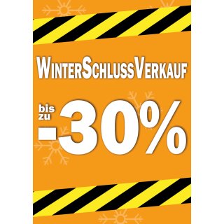 Poster Plakat Winterschlussverkauf - WSV 30 Prozent DIN A4 - 10 Stk. im Sparset