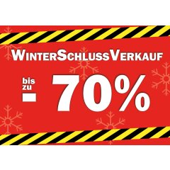 Poster Plakat Winterschlussverkauf - WSV 70 Prozent Quer