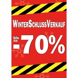 Poster Plakat Winterschlussverkauf - WSV 70 Prozent