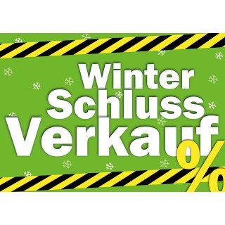 Poster Plakat Winterschlussverkauf - WSV in Grün Quer