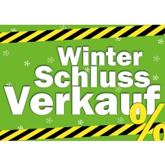 Poster Plakat Winterschlussverkauf - WSV in Grün Quer
