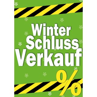 Poster Plakat Winterschlussverkauf - WSV in Grün