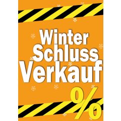 Poster Plakat Winterschlussverkauf - WSV in Orange