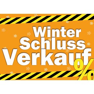 Poster Plakat Winterschlussverkauf - WSV in Orange Quer