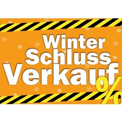 Poster Plakat Winterschlussverkauf - WSV in Orange Quer