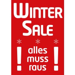 Poster Plakat Winterschlussverkauf - WSV Winter Sale -...