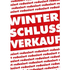 Poster Plakat Winterschlussverkauf - WSV reduziert