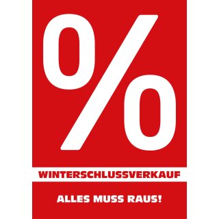 Poster Plakat Winterschlussverkauf - WSV Prozente DIN A4 - 10 Stk. im Sparset