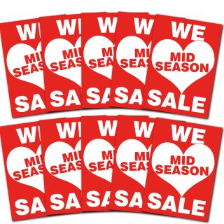 Poster Plakat - Love Midseason Sale DIN A4 - 10 Stk. im Sparset