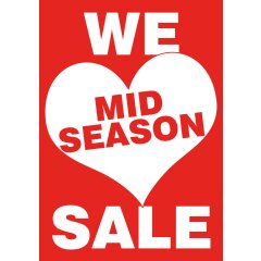 Poster Plakat - Love Midseason Sale DIN A4 - 10 Stk. im Sparset