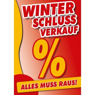 Poster Plakat Winterschlussverkauf - WSV DIN A3 - 5 Stk. im Sparset