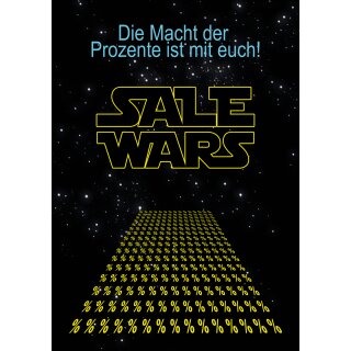 Poster Plakat Schlussverkauf - SALE WARS - die Macht der Prozente