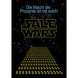 Poster Plakat Schlussverkauf - SALE WARS- die Macht der Prozente DIN A1 - 59,4 x 84,1 cm