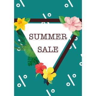 Poster Plakat - Summer Sale Tropic Flower Edition