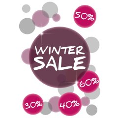 Poster Plakat Winter Sale 2017 DIN A1 2Stk. im Kundenstopper Sparset