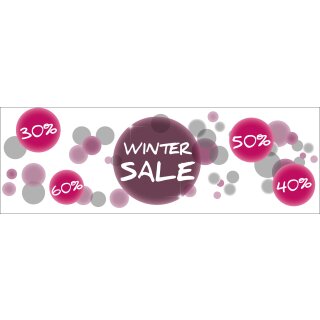 Banner - Winter Sale 2017 -  ! 150 x 50cm ! Papier 140g/m²