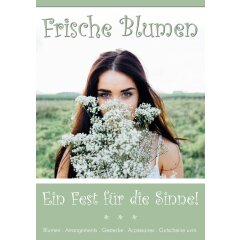 Poster Plakat - Frische Blumen DIN A0 - 84,1 x 118,9 cm...