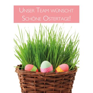 Poster Plakat - Unser Team wünscht schöne Ostertage!