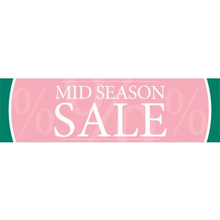 Banner - Midseason Sale - 137x40 cm - Rosa Selbstklebender Polybanner