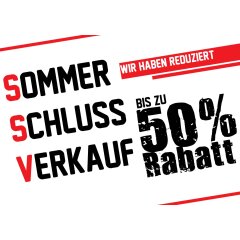 Poster Plakat - SSV bis zu 50% Rabatt - Weiß im...