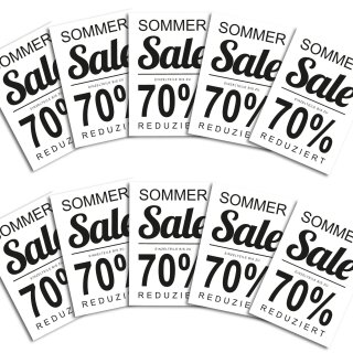 Poster Plakat - SSV Sommer SALE bis 70% DIN A4 - 10 Stk. im Sparset