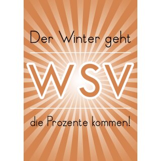 Poster Plakat Der Winter geht - WSV in Braun