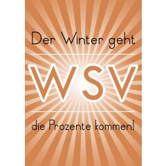 Poster Plakat Der Winter geht - WSV in Braun