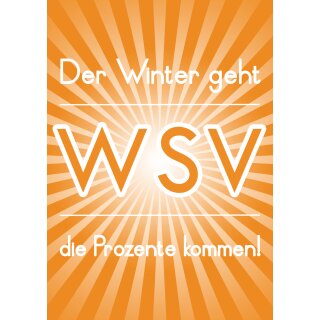 Poster Plakat Der Winter geht - WSV in Orange