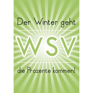 Poster Plakat Der Winter geht - WSV in Hellgrün