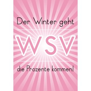 Poster Plakat Der Winter geht - WSV in Rosa