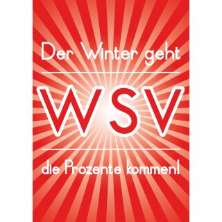 Poster Plakat Der Winter geht - WSV in Rot