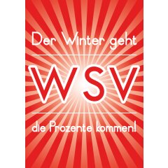 Poster Plakat Der Winter geht - WSV in Rot