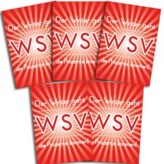 Poster Plakat Der Winter geht - WSV in Rot DIN A3 - 5...
