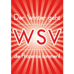 Poster Plakat Der Winter geht - WSV in Rot DIN A3 - 5 Stk. im Sparset