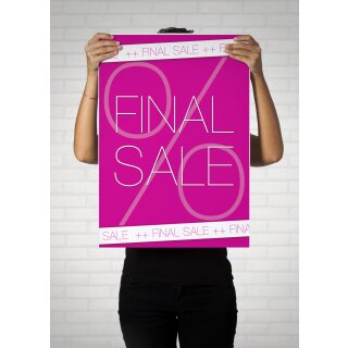Poster Plakat - Pinker FINAL SALE DIN A1 2Stk. im Kundenstopper Sparset