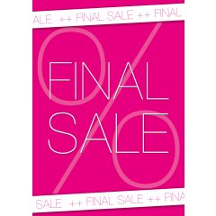 Poster Plakat - Pinker FINAL SALE DIN A1 2Stk. im Kundenstopper Sparset