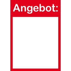 Plakat "Angebot:" DIN A3 in der Farbe ROT -...