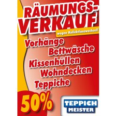 Plakat "Räumungsverkauf" mit Ihrem Text & Logo
