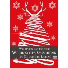 Plakat Poster Weihnachten - das richtige Geschenk -  XXL...