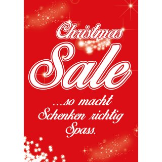 Plakat Poster Weihnachten - Christimas Sale -  DIN A2 - 42 x 59,4 cm