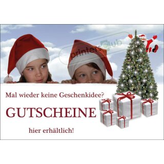 Plakat Poster - Gutscheine für Weihnachten DIN A2 - 42 x 59,4 cm