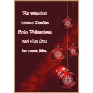 Plakat Poster - Frohe Weihnachten - Alles Gute im neuen Jahr XXL - 100 x 150 cm
