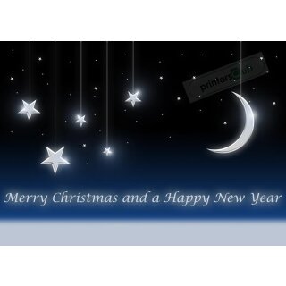 Plakat Poster - Merry Christmas and a Happy New Year DIN A4 - 10 Stk. im Sparset