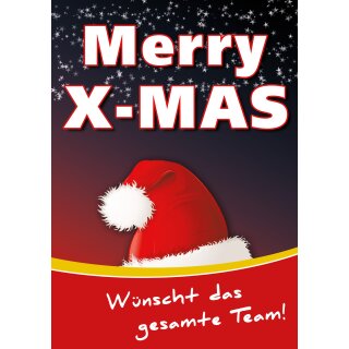 Plakat Poster - Weihnachten - Merry X-MAS DIN A2 - 42 x 59,4 cm